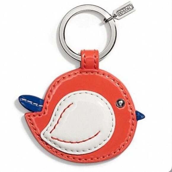 Coach Bird Motif Key Fob Key Ring, NWT - Picture 8 of 9